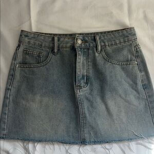 Amazon Denim Mini Skirt in Light Blue